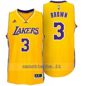 maglia anthony brown #3 los angeles lakers giallo