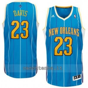 maglia anthony davis #23 new orleans hornets revolution 30 blu