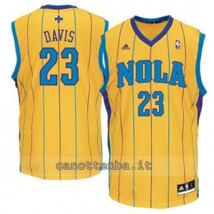 maglia anthony davis #23 new orleans hornets revolution 30 giallo