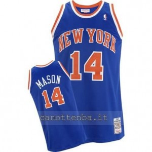 maglia anthony mason #14 new york knicks blu