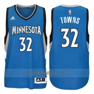 maglia anthony towns #32 minnesota timberwolves blu