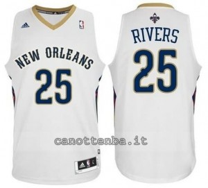 maglia austin rivers #25 new orleans pelicans revolution 30 bianca