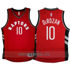 maglia bambino toronto raptors DeMar DeRozan #10 2015-2016 rosso