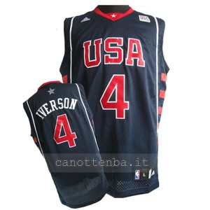 maglia basket allen iverson #4 nba usa 2004 bianca