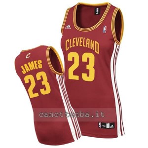 maglia basket donna lebron james #23 cleveland cavaliers rosso