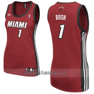 maglia basket donna miami heat chris bosh #1 rosso