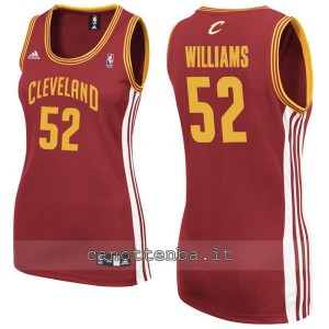 maglia basket donna mo williams #52 cleveland cavaliers rosso