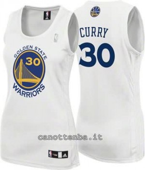maglia basket donna stephen curry #30 golden state warriors bianca