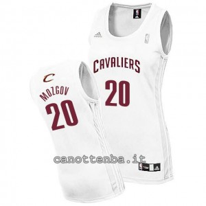 maglia basket donna timofey mozgov #20 cleveland cavaliers bianca