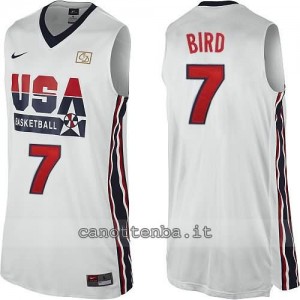 maglia basket larry bird #7 nba usa 1992 bianca