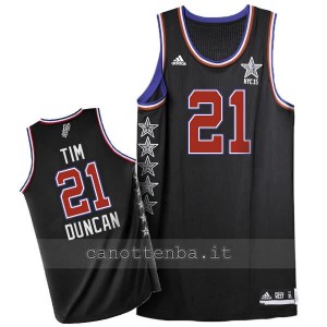 maglia basket tim duncan #21 nba all star 2015 nero