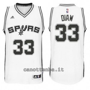 maglia boris diaw #33 san antonio spurs 2014-2015 bianca