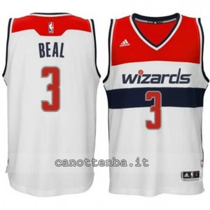 maglia bradley beal #3 washington wizards 2014-2015 bianca