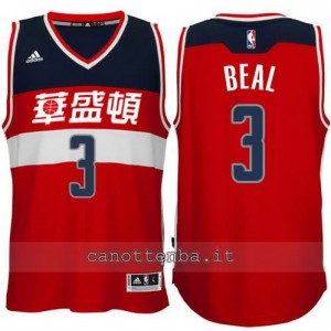 maglia bradley beal #3 washington wizards 2015-2016 rosso