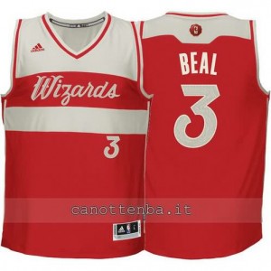 maglia bradley beal #3 washington wizards natale 2015 rosso