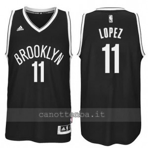 maglia brook lopez #11 brooklyn nets revolution 30 nero