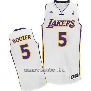 maglia carlos boozer #5 los angeles lakers revolution 30 bianca