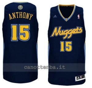 maglia carmelo anthony #15 denver nuggets revolution 30 navy