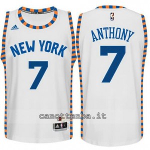 maglia carmelo anthony #7 new york knicks classico bianca