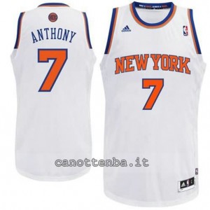 maglia carmelo anthony #7 new york knicks revolution 30 bianca