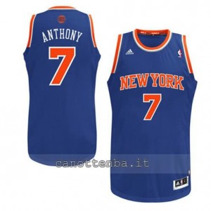 maglia carmelo anthony #7 new york knicks revolution 30 blu