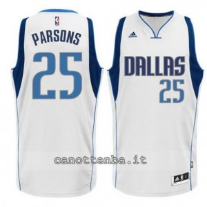 maglia chandler parsons #25 dallas mavericks 2015 bianca