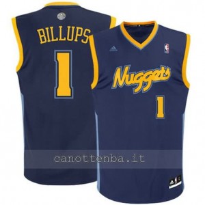 maglia chauncey billups #1 denver nuggets revolution 30 blu