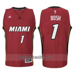 maglia chris bosh #1 miami heat 2014-2015 rosso