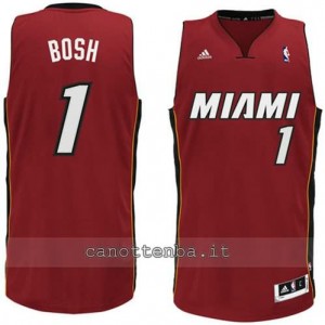 maglia chris bosh #1 miami heat revolution 30 rosso