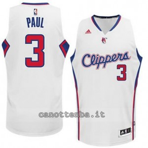 maglia chris paul #3 los angeles clippers 2014-2015 bianca