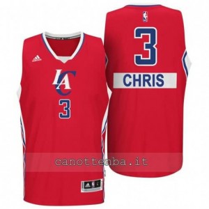 maglia chris paul #3 los angeles clippers natale 2014 rosso