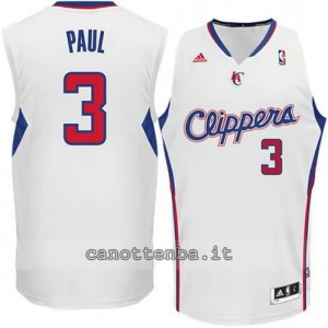 maglia chris paul #3 los angeles clippers revolution 30 bianca