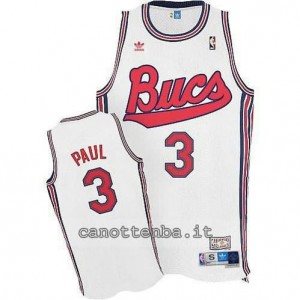 maglia chris paul #3 new orleans hornets throwback bianca