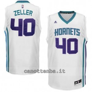 maglia cody zeller #9 charlotte hornets revolution 30 bianca