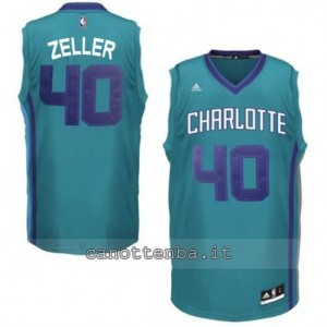 maglia cody zeller #9 charlotte hornets revolution 30 verde