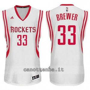 maglia corey brewer #33 houston rockets 2014-2015 bianca