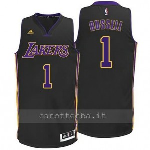 maglia d'angelo russell #1 los angeles lakers 2014-2015 nero