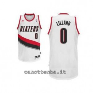 maglia damian lillard #0 portland trail blazers revolution 30 bianca