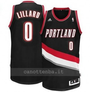 maglia damian lillard #0 portland trail blazers revolution 30 nero