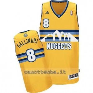 maglia danilo gallinar #8 denver nuggets revolution 30 giallo