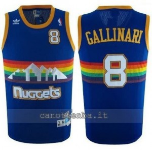 maglia danilo gallinar #8 denver nuggets soul blu