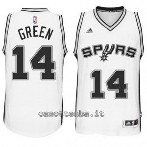 maglia danny green #14 san antonio spurs 2014-2015 bianca