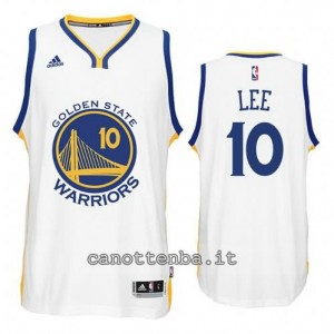 maglia david lee #10 golden state warriors 2014-2015 bianca