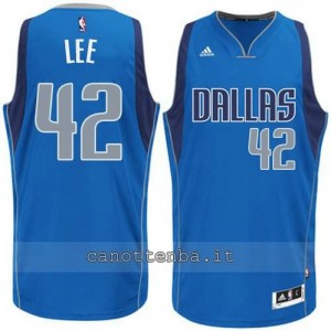 maglia david lee #42 dallas mavericks swingman blu