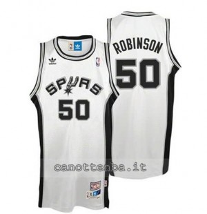 maglia david robinson #50 san antonio spurs bianca