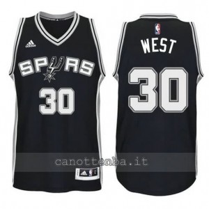 maglia david west #30 san antonio spurs 2014-2015 nero