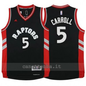 maglia demarre carroll #5 toronto raptors 2015-2016 nero