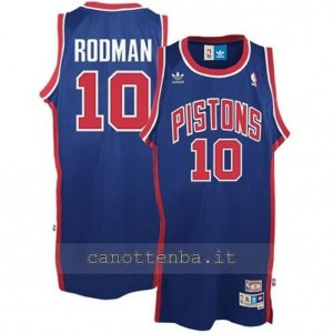 maglia dennis rodman #10 detroit pistons blu