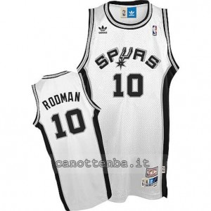 maglia dennis rodman #10 san antonio spurs soul bianca