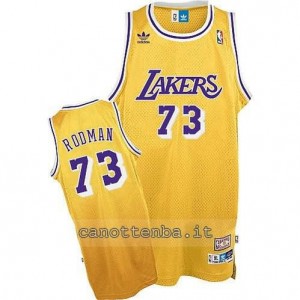 maglia dennis rodman #73 los angeles lakers giallo